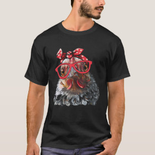 T-shirt Drôle Aiguille De Poulet Pour Femmes Poulet Bandan