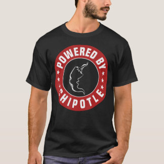 T-shirt Drôle Alimenté Par Chipotle Design Chili Pepper