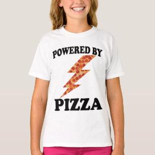T-shirt Drôle Alimenté Par Pizza Cool Pizza