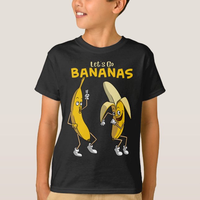 T-shirt Drôle Allons-y Bananes Cadeaux Enfants Garçons Fil (Devant)