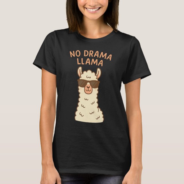 T-shirt Drôle Alpaca dessin animé Design mignon animal amo (Devant)