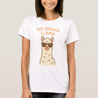 T-shirt Drôle Alpaca dessin animé Design mignon animal amo
