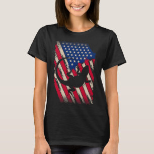 T-shirt Drôle Amérique assidu Dragon Drapeau américain Hap