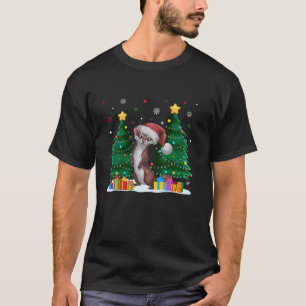 T-shirt Drôle Amoureux des animaux Weasel Santa Hat Ugly C