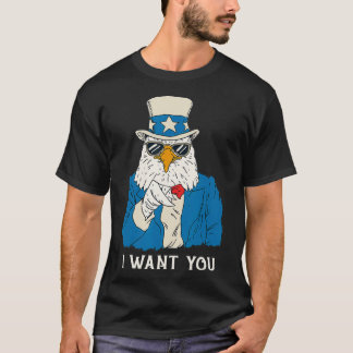 T-shirt Drôle Amusant Aigle Drapeau Américain 4 juillet pa