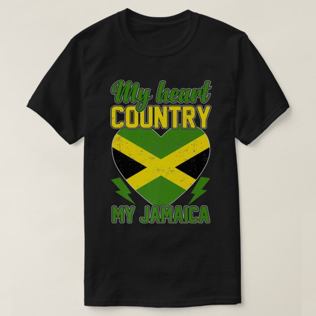 T-shirt Drôle amusant Jamaïque Drapeau Palm Été Vacances e (Design devant)