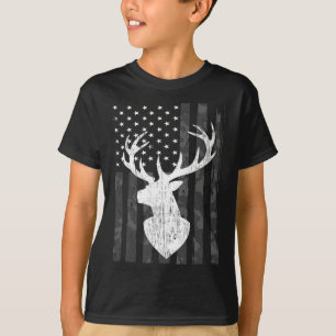 T-shirt Drôle amusant Usa Camouflage Whitetail Buck Deer H