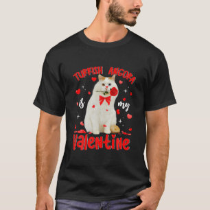 T-shirt Drôle Angora Turc Est Mon Chat Valentin Papa Chat