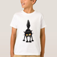 Drôle Angry & Fierce Black Cat Cartoon