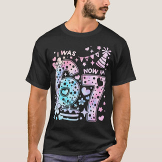 T-shirt Drôle Anniversaire 7 Ans J'étais 6 Maintenant JE S