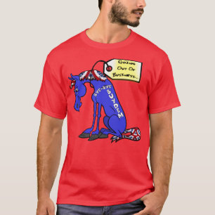 T-shirt Drôle ânon démocrate âne à la faillite