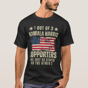 T-shirt Drôle Anti Kamala Harris Stupid Plaisanter Drapeau