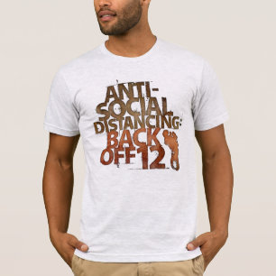 T-shirt Drôle Anti-Social Distancing Distant Déroulant De 