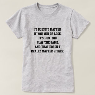 T-shirt Drôle Anti Sports Inspirational Citation Gagner o