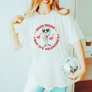 T-shirt Drôle anti-Valentin mignon crâne unique