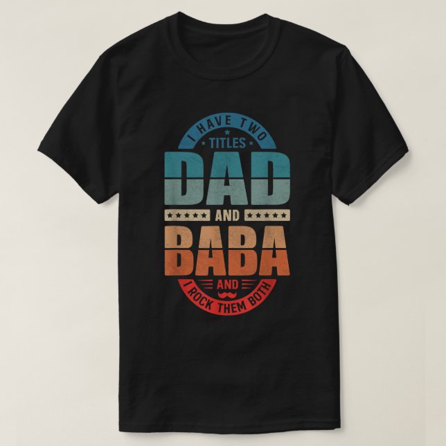 T-shirt Drôle Arabe Papa Baba Arabe Meilleur Baba Jamais R (Design devant)