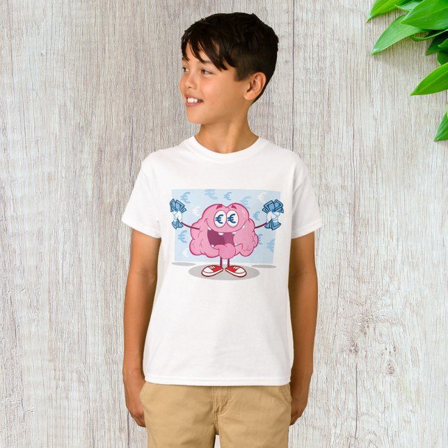 T-shirt Drôle argent Cerveau Cartoon Euro Cash Adeur (Créateur téléchargé)