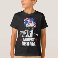 T-shirt drôle Arrestation Obama 2025 Arrestation O