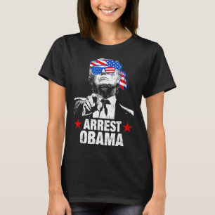 T-shirt drôle Arrestation Obama 2025 Arrestation O