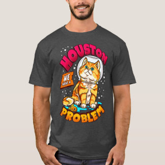 T-shirt Drôle Astronaut spatial Cadeaux de chats Hommes Fe