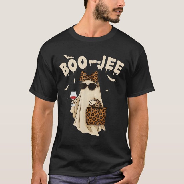 T-shirt Drôle Automne Halloween Ghost Boujee Boo Jee Soky  (Devant)