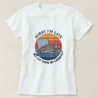 T-Shirt drôle avec chat graphique