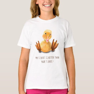 T-shirt drôle avec Joyeux canard Joué Texte person