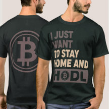 T-Shirt drôle avec logo Hodl Bitcoin avant/arrière