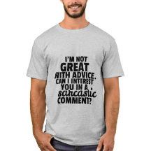 T-shirt drôle avec un commentaire sarcastique