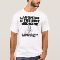 T-shirt drôle avec visage rigolo - Le rire est la