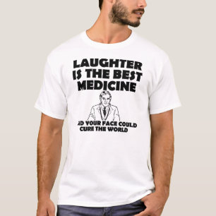 T-shirt drôle avec visage rigolo - Le rire est la