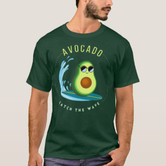 T-shirt Drôle avocat surfeur avocat attraper la vague Clas