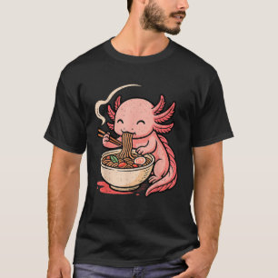 T-shirt Drôle Axolotl Noodle Anime Kawaii Animal Manger Ra