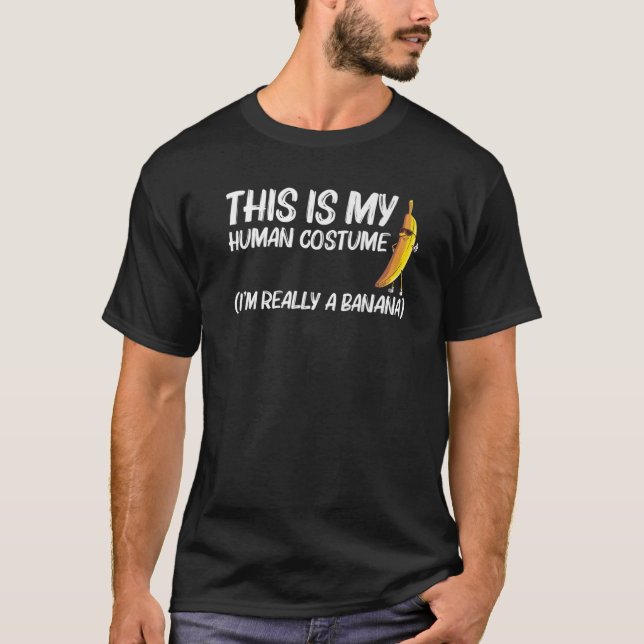 T-shirt Drôle Banana Cadeaux Hommes Femmes Fruit Mangeur L (Devant)