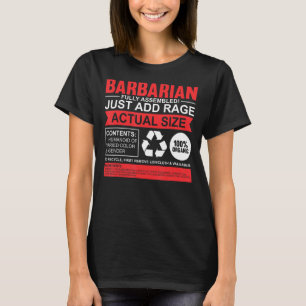 T-shirt Drôle barbare amusant Jouer RPG Élément Dice Joueu