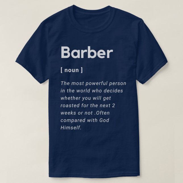 T-shirt Drôle Barber Signification Designs (Design devant)