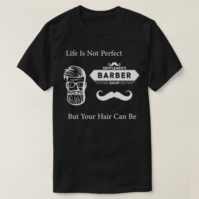 T-shirt Drôle barbier Citation Cheveux Cool barbier (Design devant)