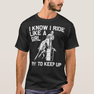 T-shirt Drôle Barrel Racing Cadeau Pour Femmes Rodéo Horse