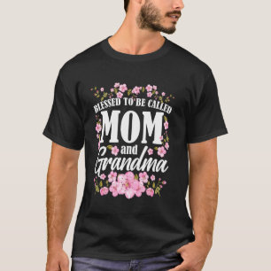 T-shirt Drôle Bénie d'être appelée maman et grand-mère Fêt