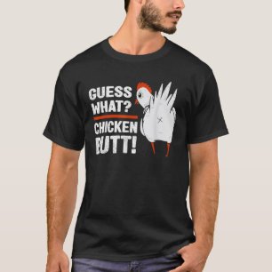 T-shirt Drôle Beurre De Poulet Devinez Quel Design Blanc D