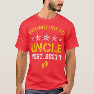 T-shirt Drôle Bientôt Être Oncle 2023 Awesome Promu À Un