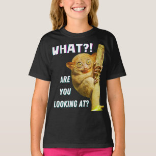 T-shirt Drôle Big Eyed Tarsier Ce que vous regardez