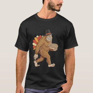 T-shirt drôle bigfoot sasquatch pèlerin tarte dinde Thanks