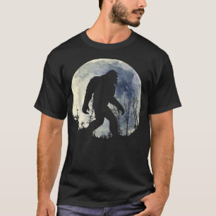 T-shirt drôle bigfoot sasquatch pleine lune