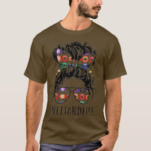 T-shirt Drôle Billiard Life pour les joueurs de billard Li