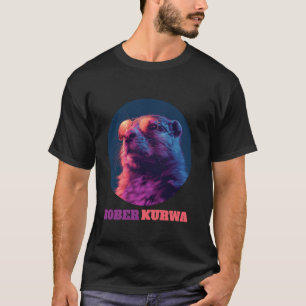T-shirt Drôle Bober Bobr Bóbr Castor Kurwa Mème Drôle Rétr