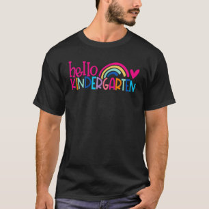T-shirt Drôle Bonjour Maternelle Cœur Enseignant Étudiant