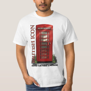 T-shirt drôle britannique de cabine téléphoniqu