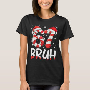 T-shirt Drôle Bruh 67 Six Sept 6 7 Mème Noël Canne à Sucre