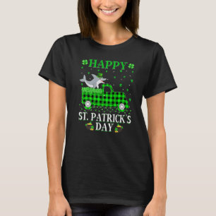 T-shirt Drôle Buffalo Carreaux Vert Camion Dauphin Poisson
